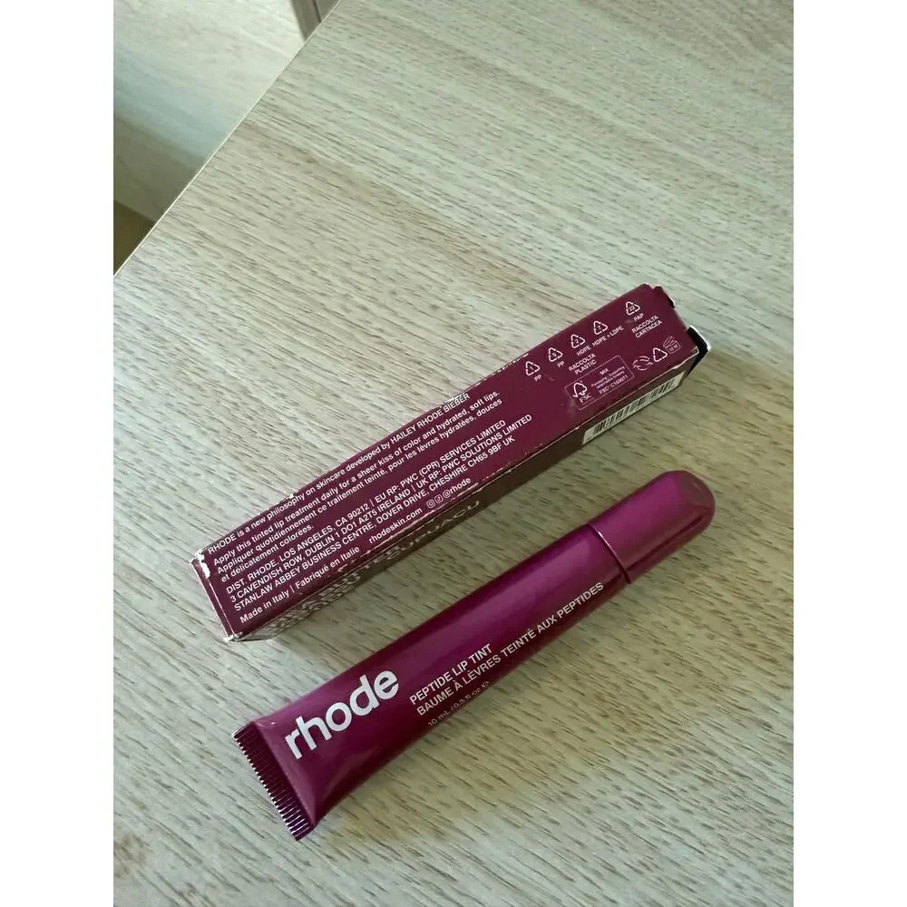$20 New Rhode Peptide Lip Tint Raspberry Jelly Hailey Bieber Lip Treatment